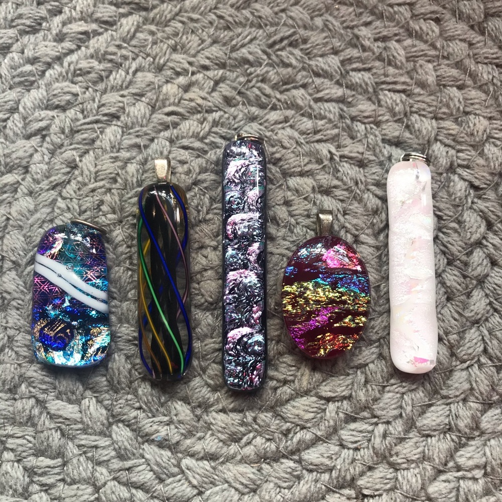 Dichroic glass pendants new